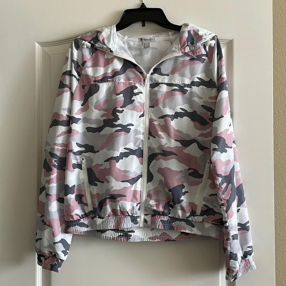 Camo Windbreaker Jacket